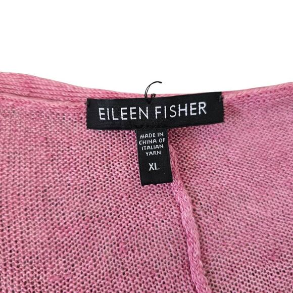 Eileen Fisher Primrose Delave Jersey Boxy Sweater Women's XL Pink Linen - Picture 4 of 6